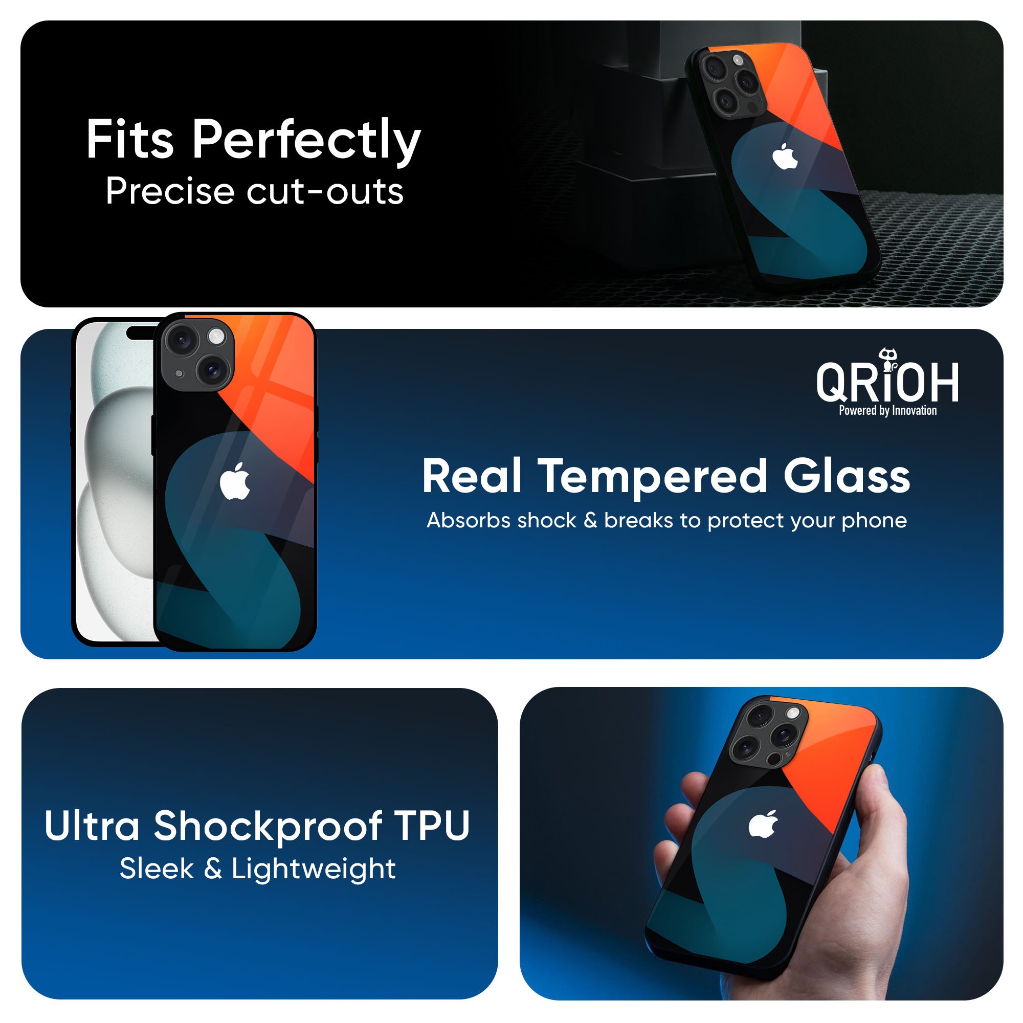 Bold Line Glass Case for iPhone 16 Pro Max