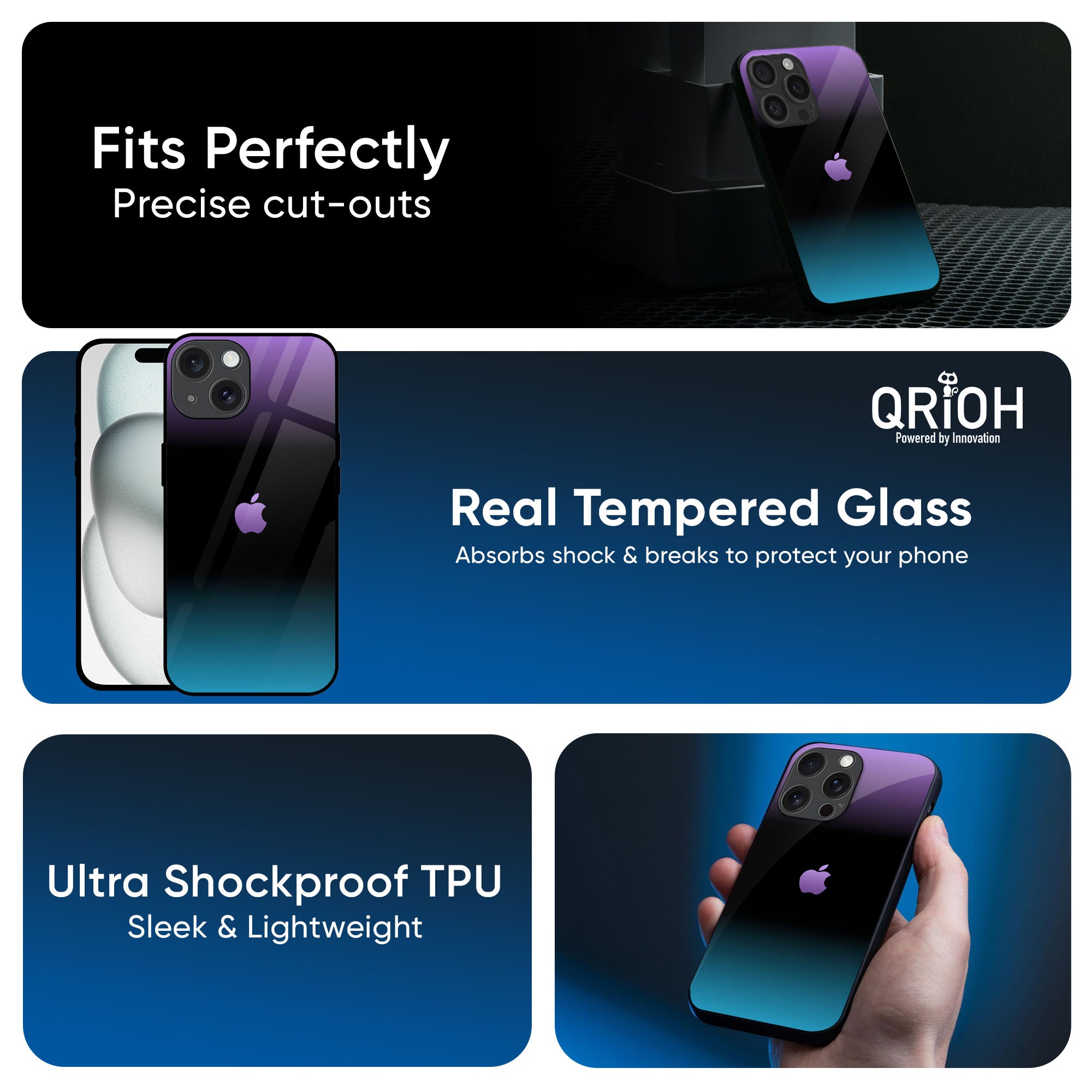 Purplemarine Glass Case for iPhone 16 Pro Max
