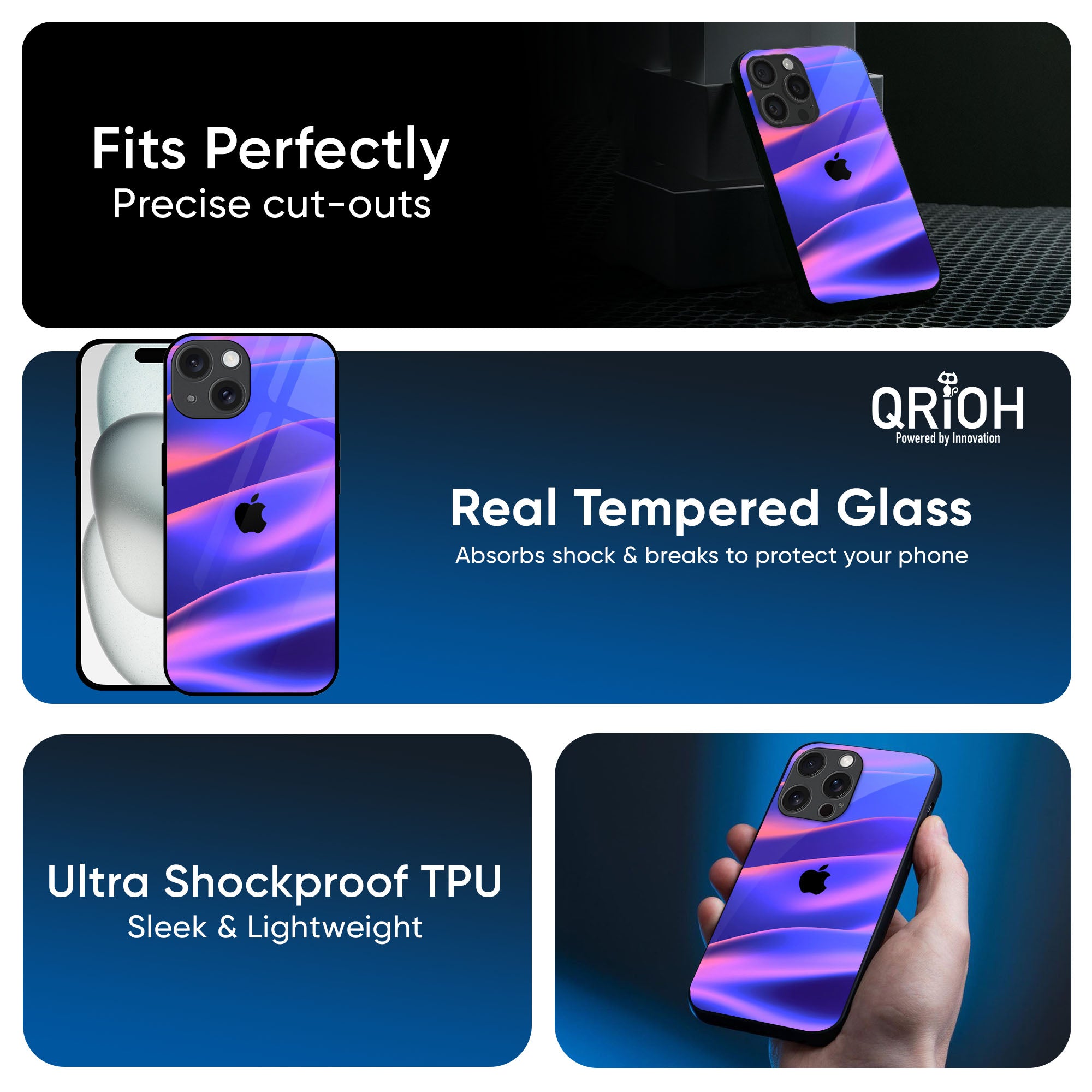 Colorful Dunes Glass Case for iPhone 16 Pro Max