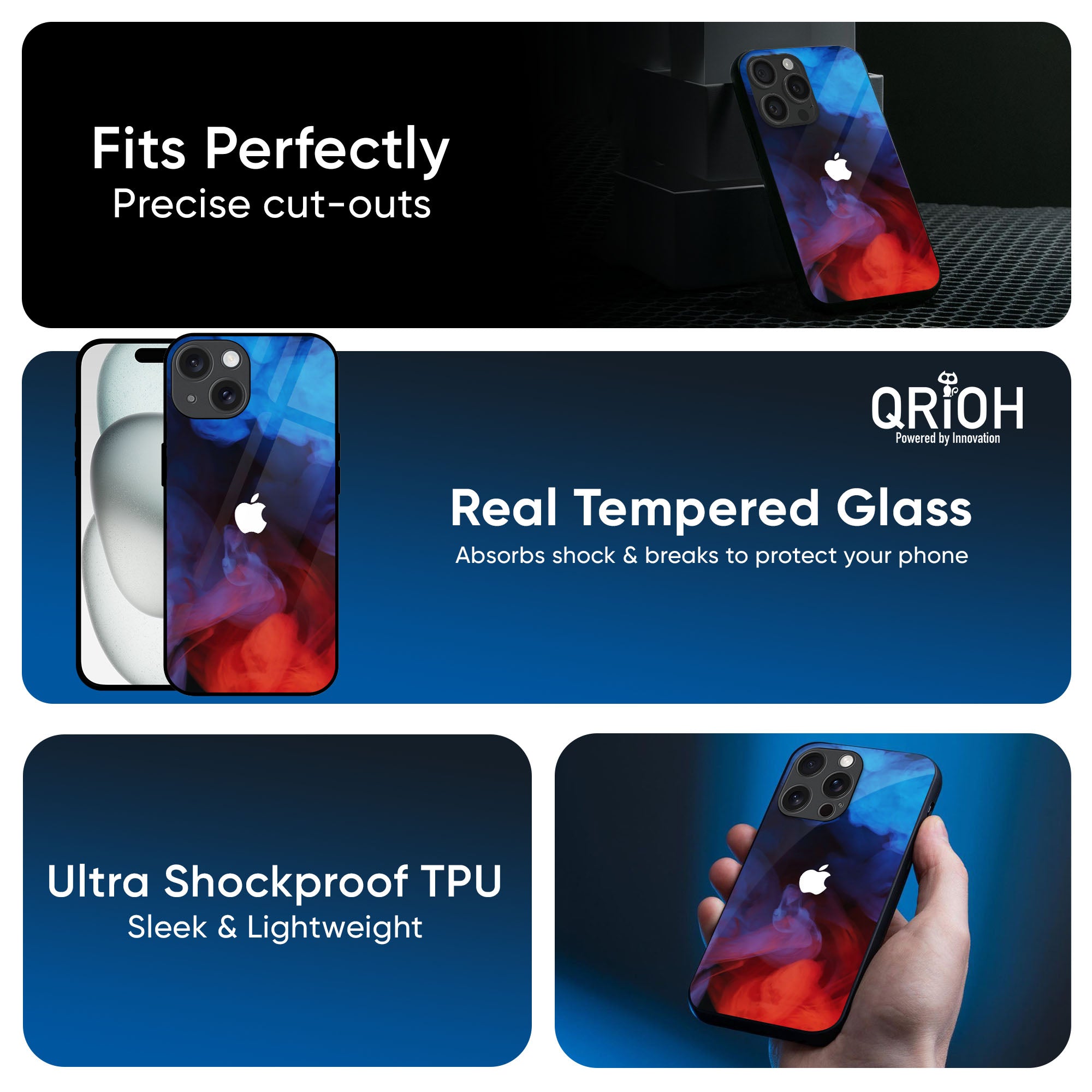 Dim Smoke Glass Case for iPhone 16 Pro Max