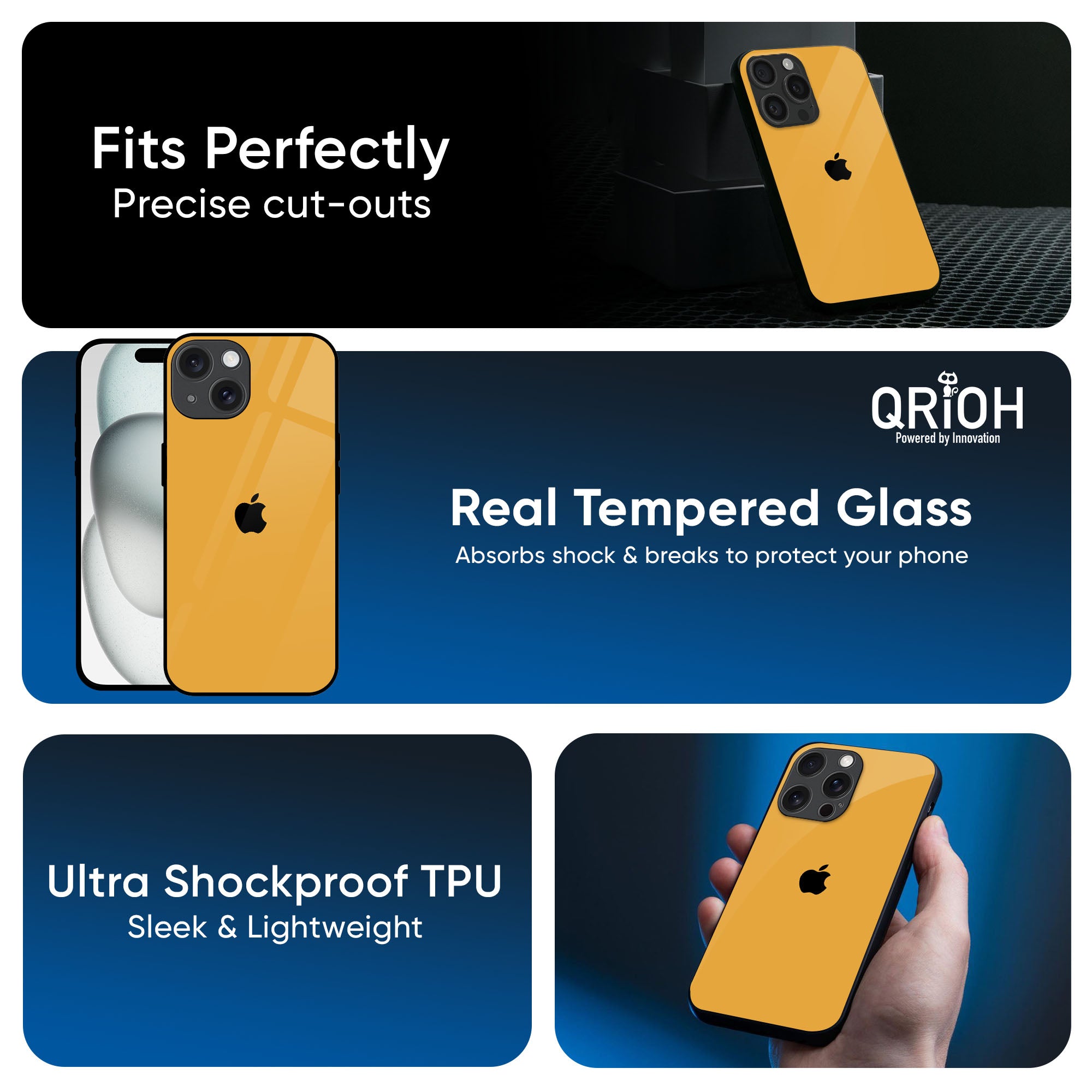 Fluorescent Yellow Glass case for iPhone 16 Pro Max