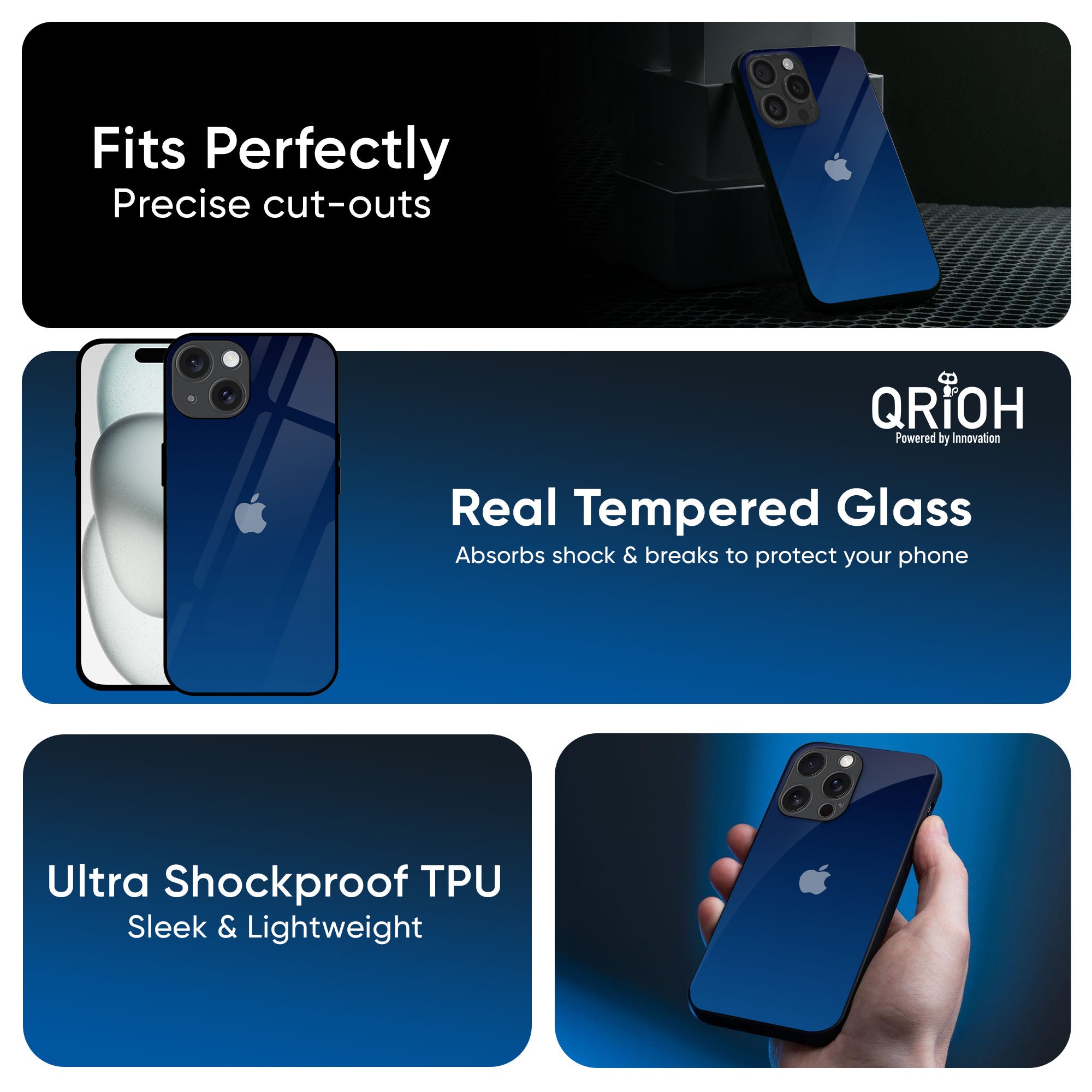 Very Blue Glass Case for iPhone 16 Pro Max