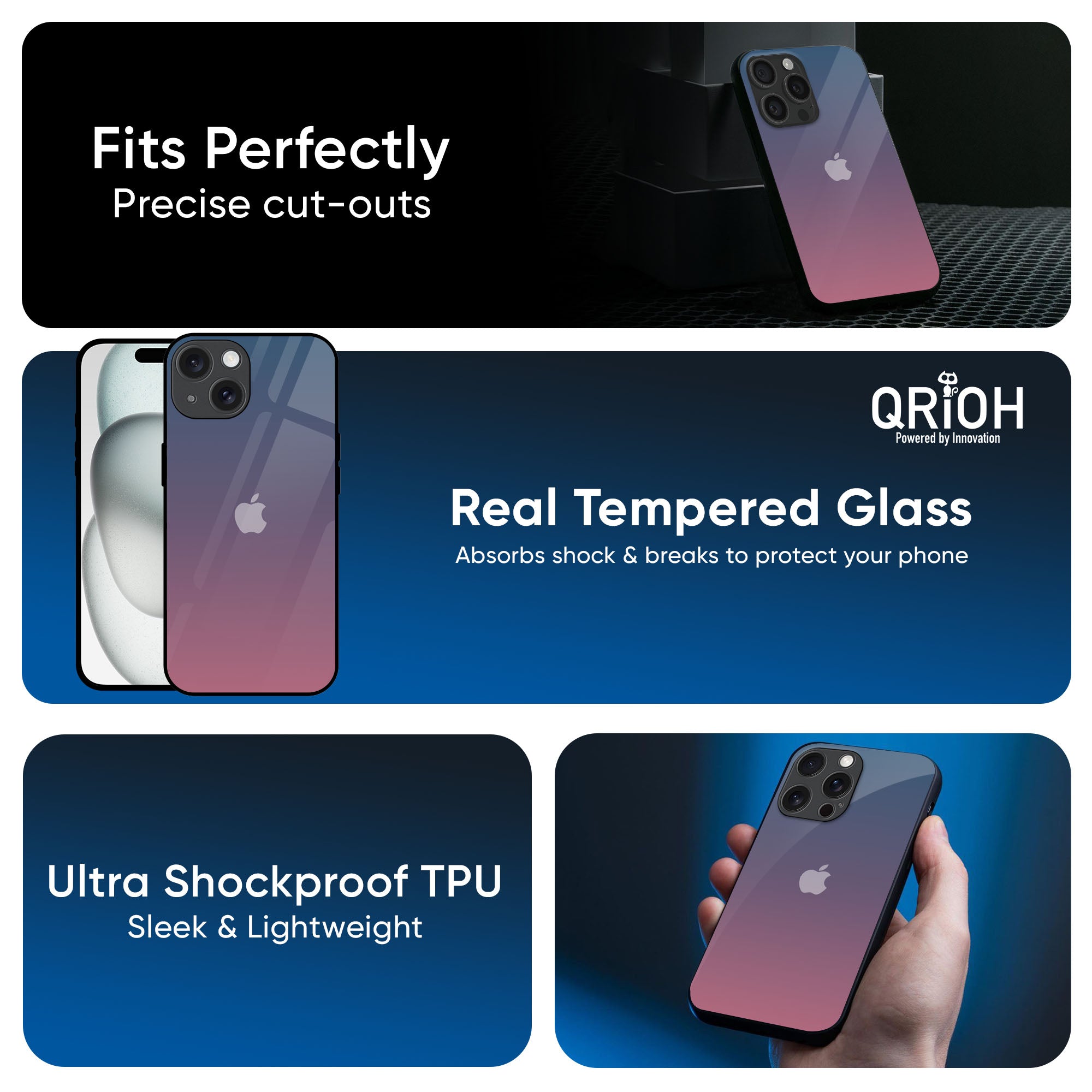 Pastel Gradient Glass Case for iPhone 16 Pro Max