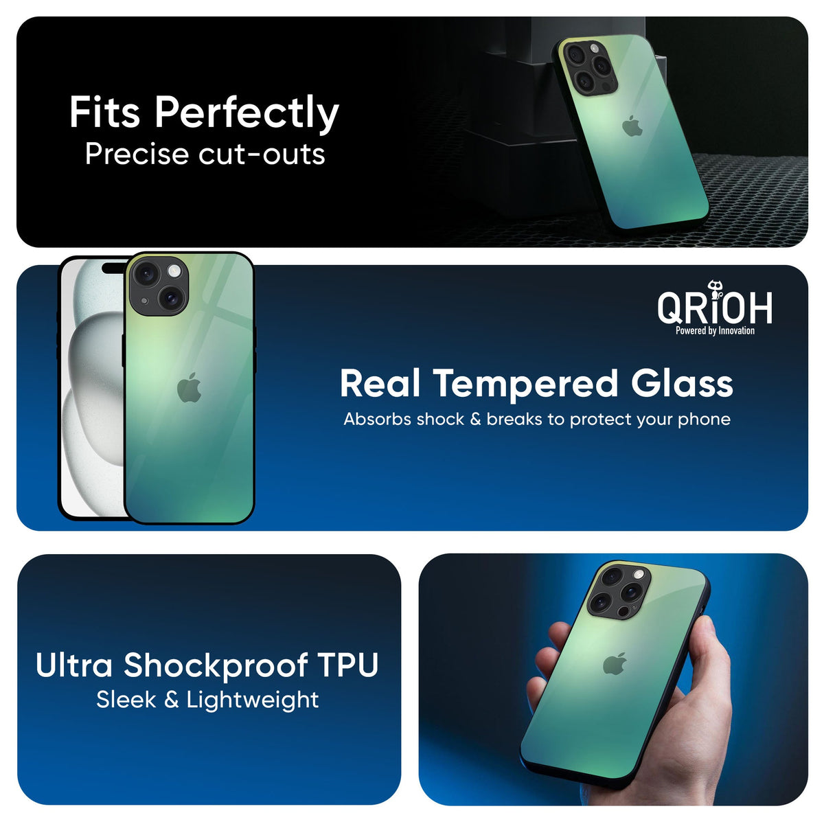 Dusty Green Glass Case for iPhone 17 Pro Max