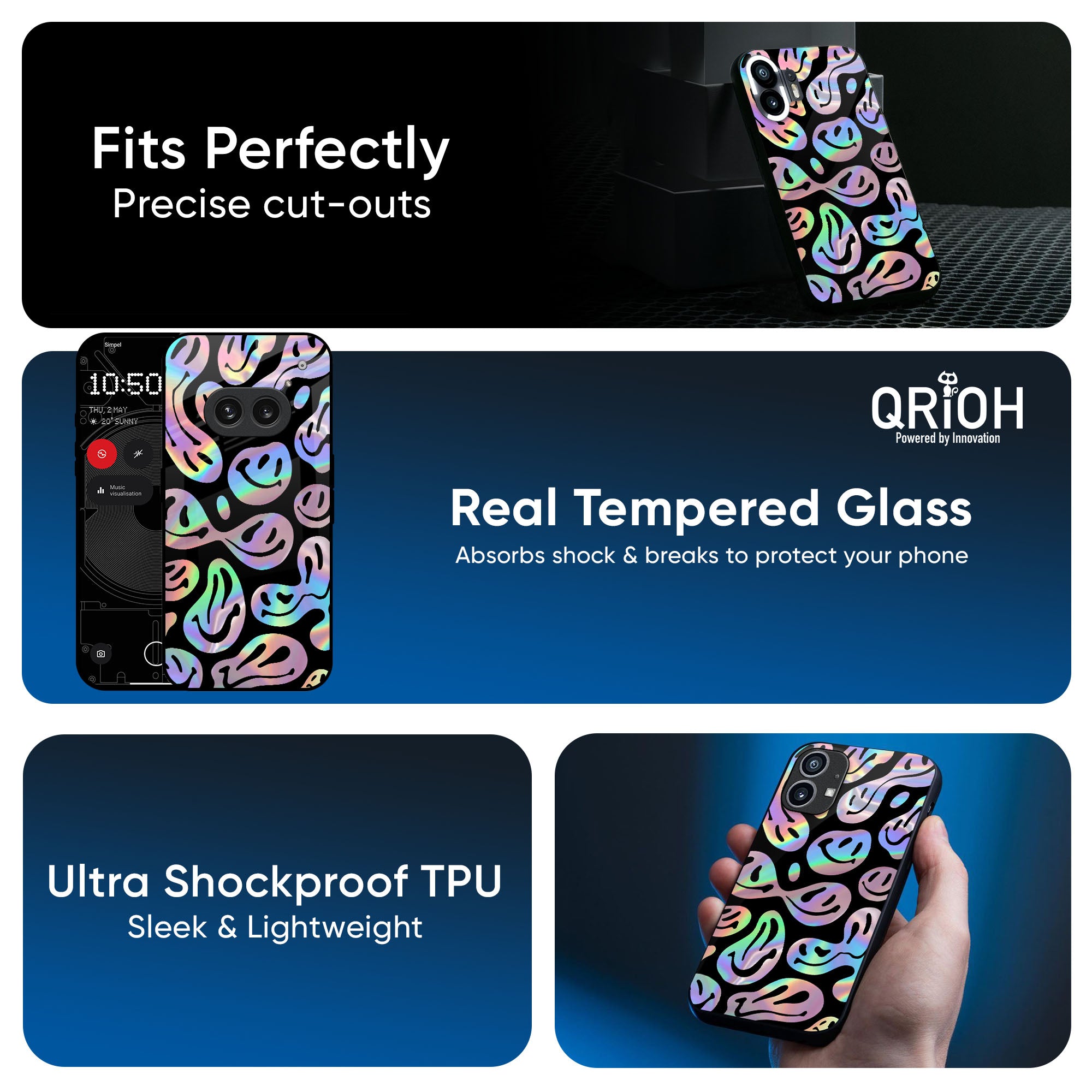 Acid Smile Glass Case for Nothing CMF Phone 1