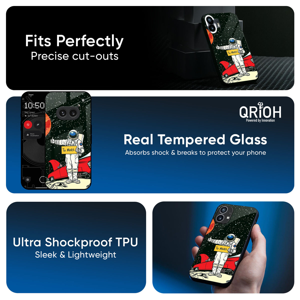 Astronaut on Mars Glass Case for Nothing CMF Phone 1