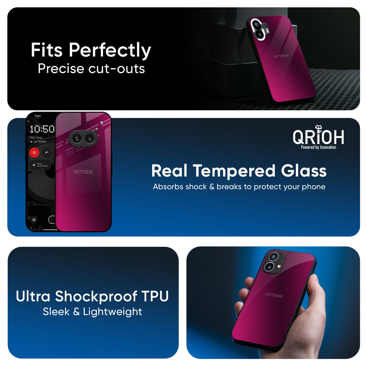 Pink Burst Glass Case for Nothing CMF Phone 1