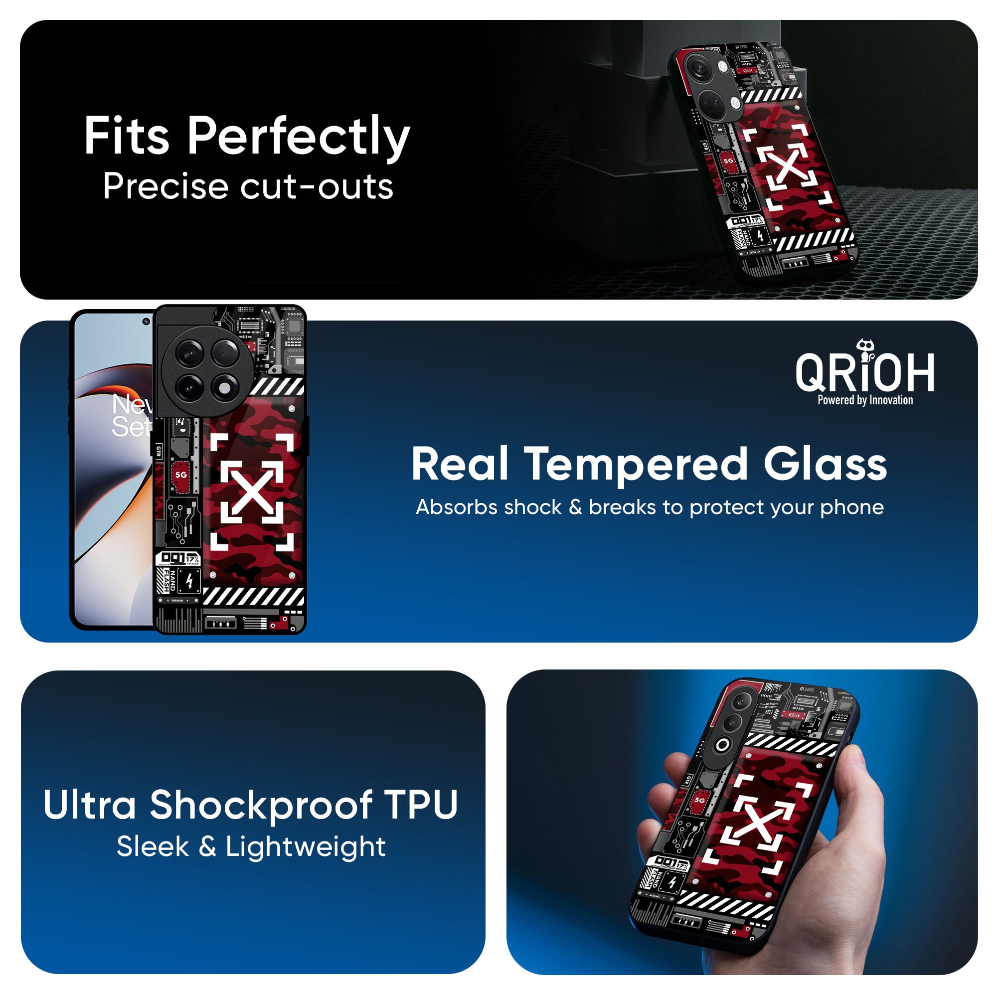Technology Art Glass Case for OnePlus 11R 5G