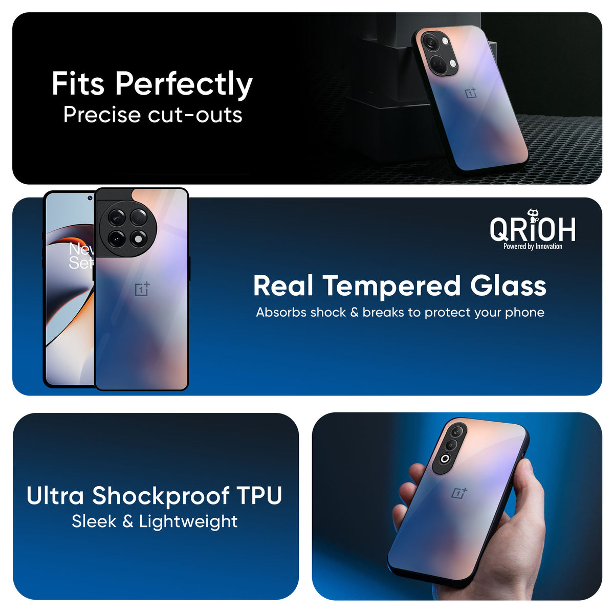 Blue Mauve Gradient Glass Case for OnePlus Nord 4 5G