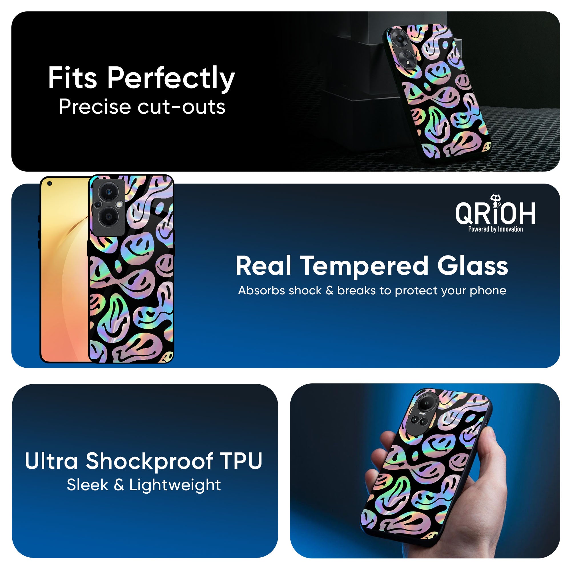 Acid Smile Glass Case for OPPO A3 Pro 5G
