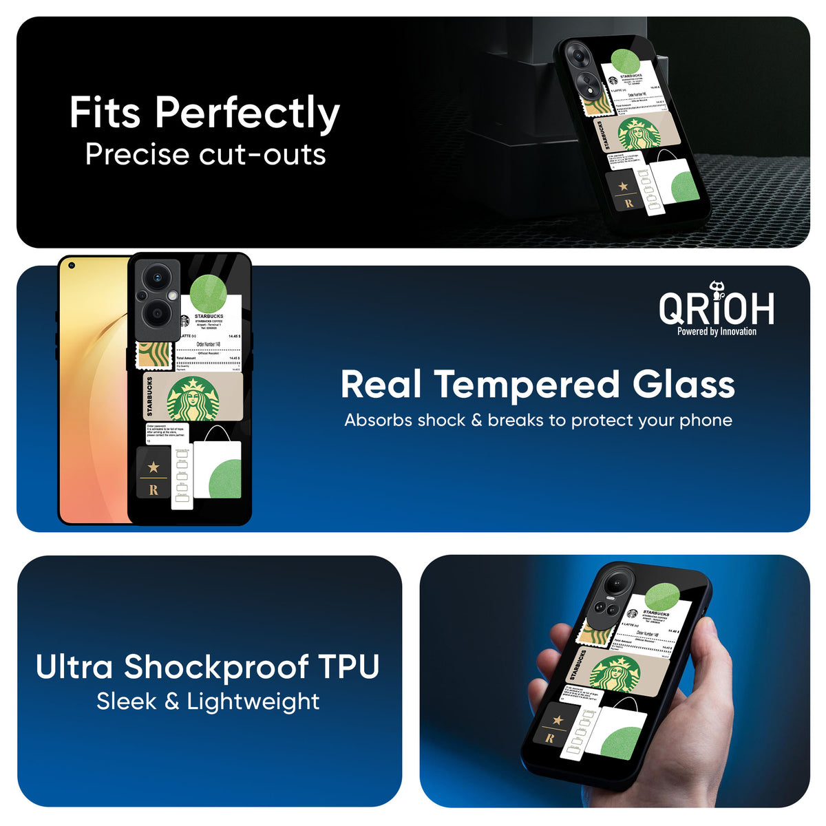 Coffee Latte Glass Case for OPPO A3 Pro 5G