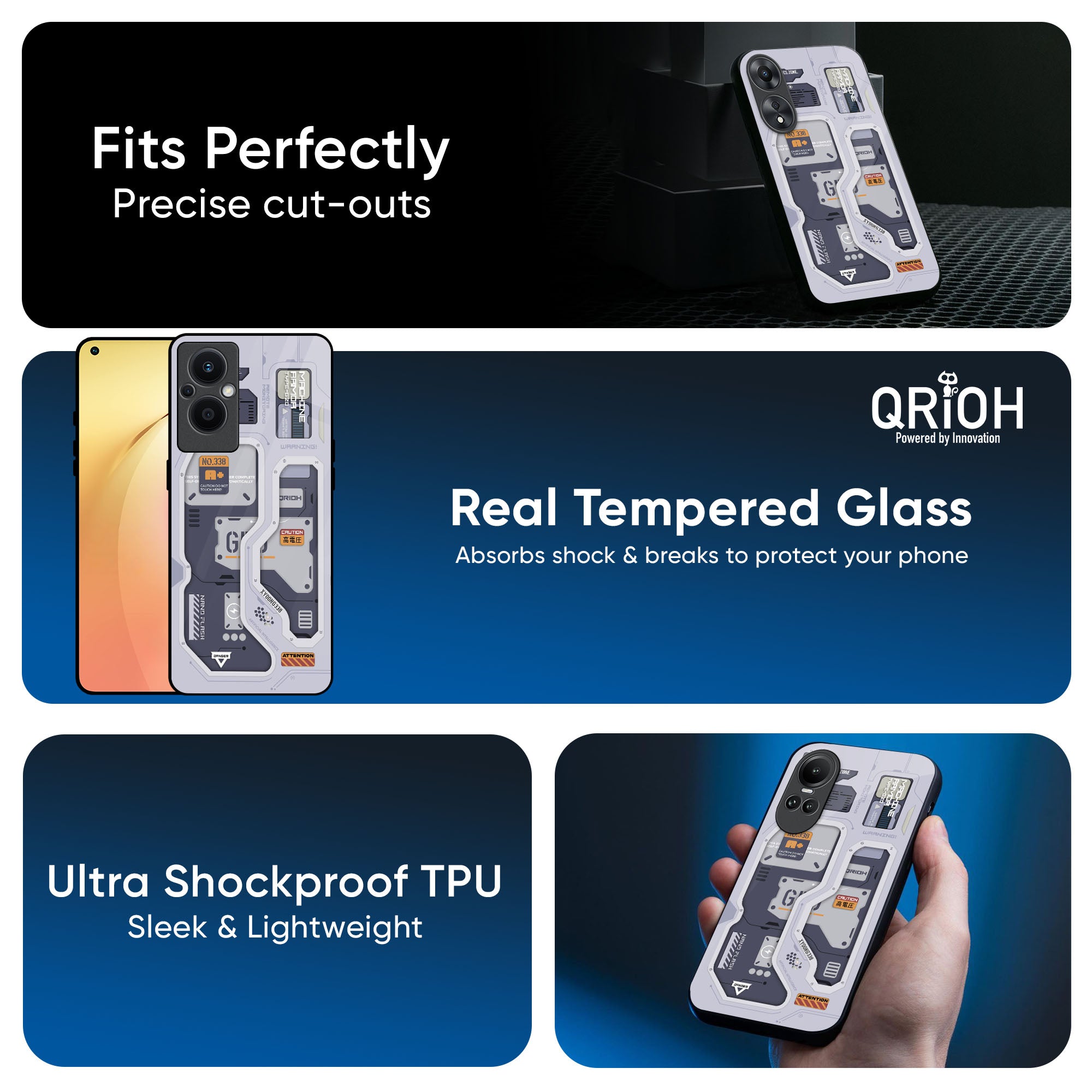 Tech Savvy Glass Case for Oppo Reno7 Pro 5G