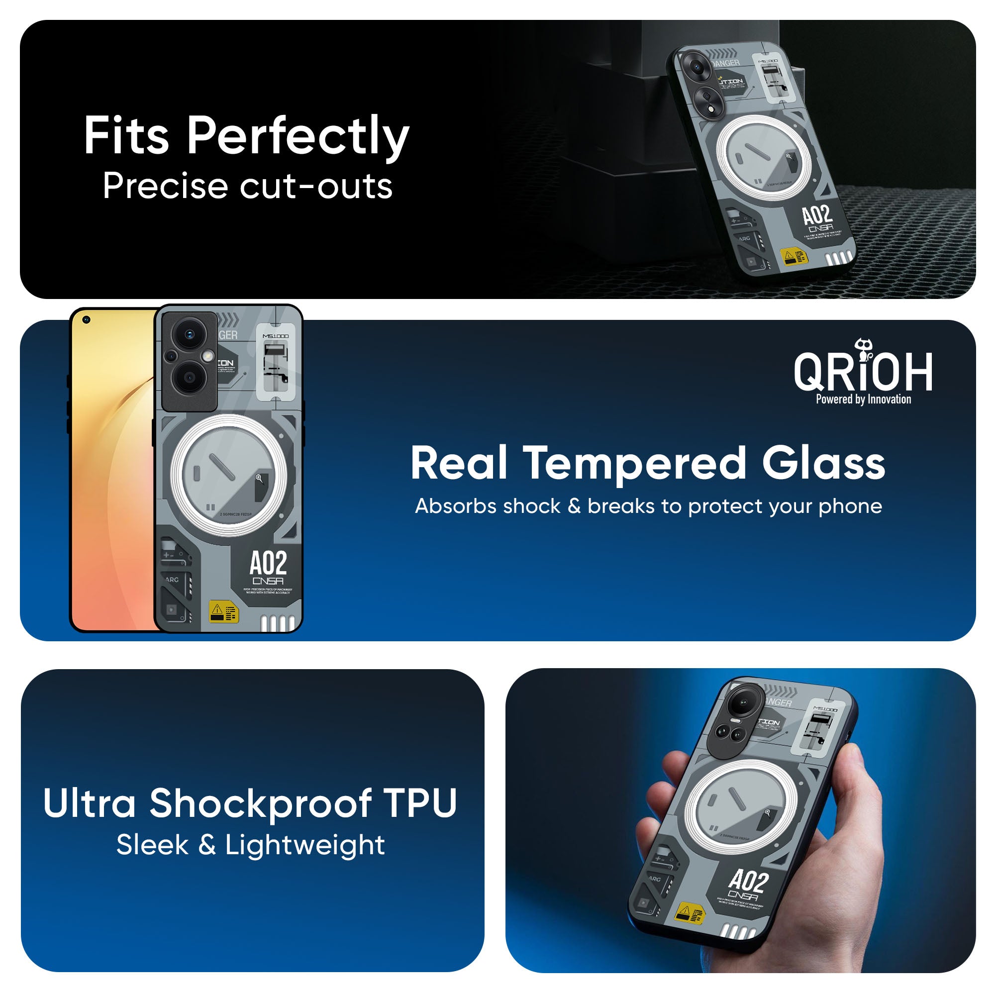 Modern Technology Glass Case for Oppo Reno4 Pro