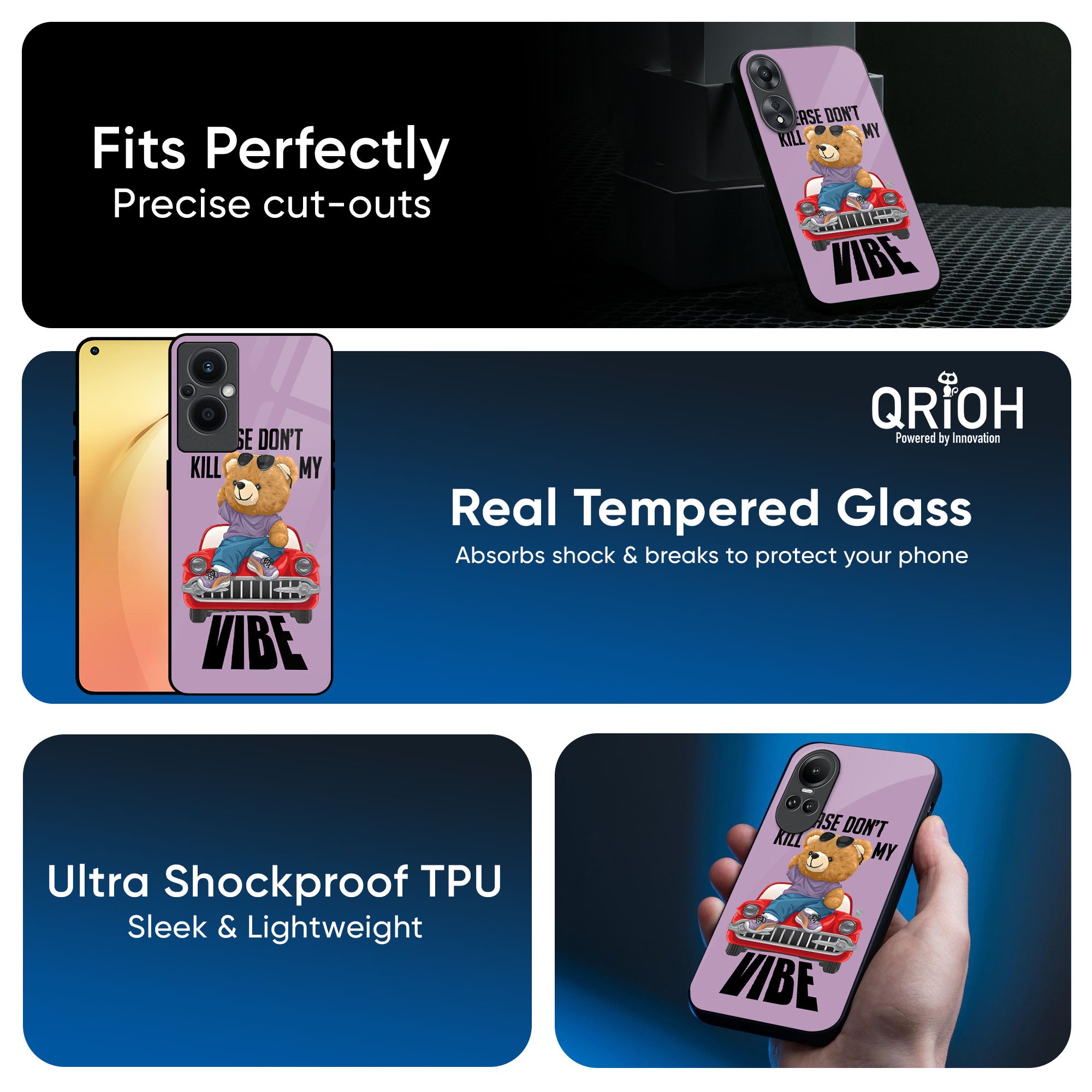 Don't Kill My Vibe Glass Case for Oppo Reno4 Pro