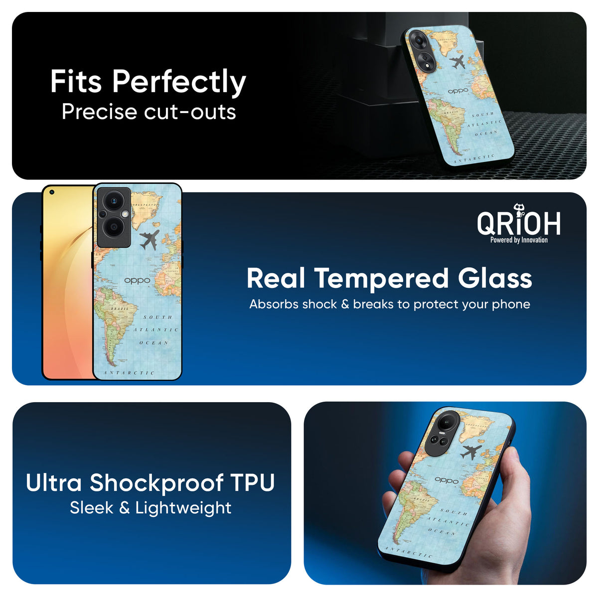 Fly Around The World Glass Case for OPPO A3 Pro 5G