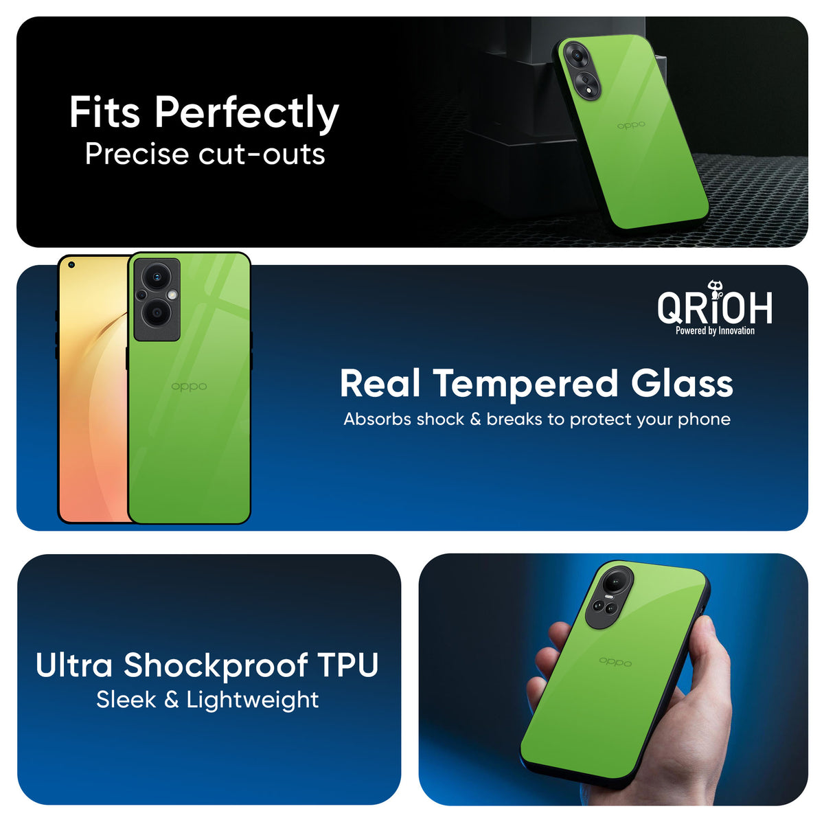 Paradise Green Glass Case For OPPO A3 Pro 5G