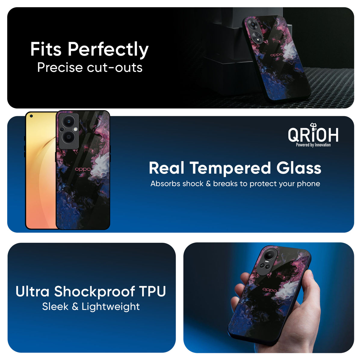 Smudge Brush Glass case for OPPO A3 Pro 5G