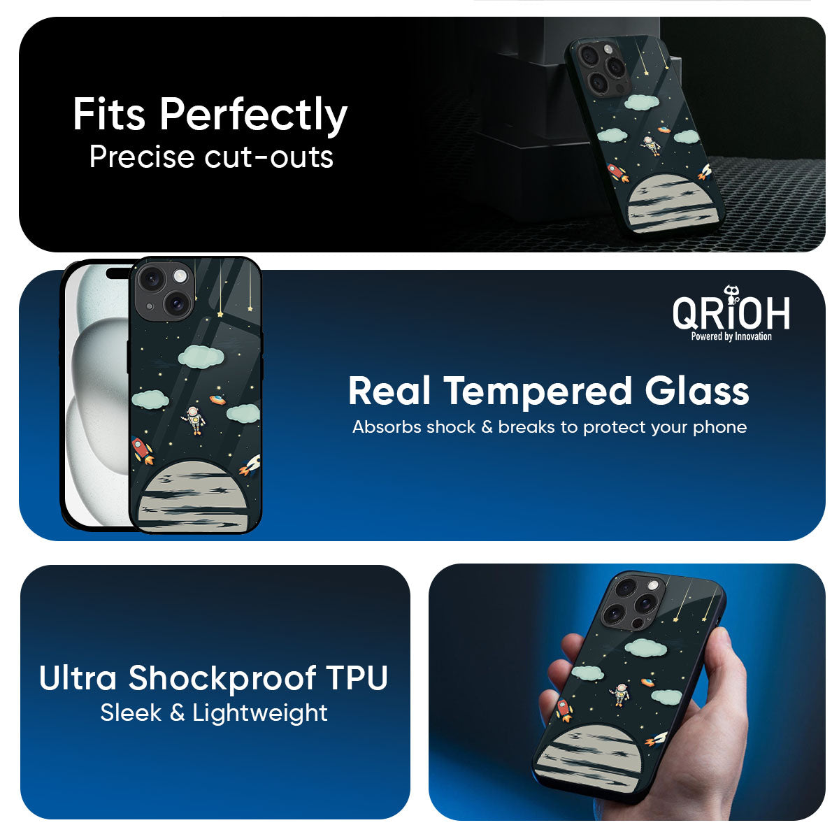 Astronaut Dream Glass Case For iPhone 17 Air