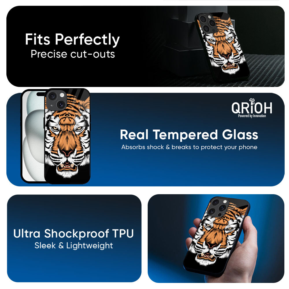 Angry Tiger Glass Case For Apple iPhone 17e