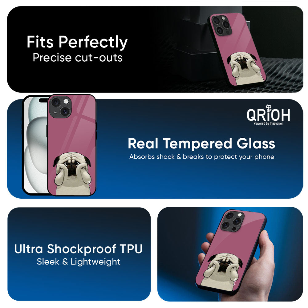 Funny Pug Face Glass Case For Apple iPhone 17e