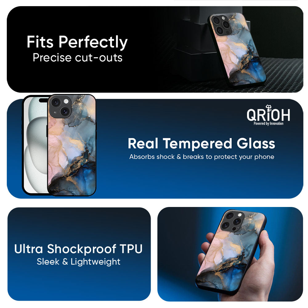 Marble Ink Abstract Glass Case for Apple iPhone 17e