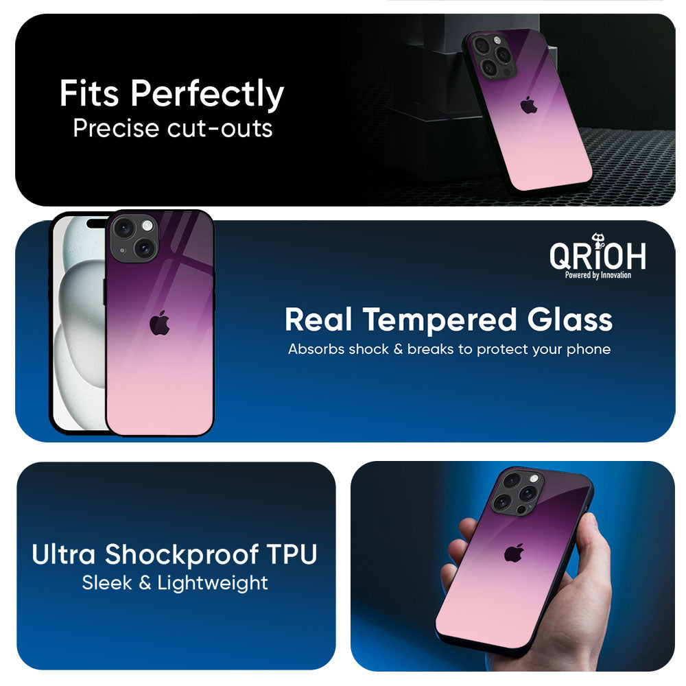 Purple Gradient Glass case for Apple iPhone 17e
