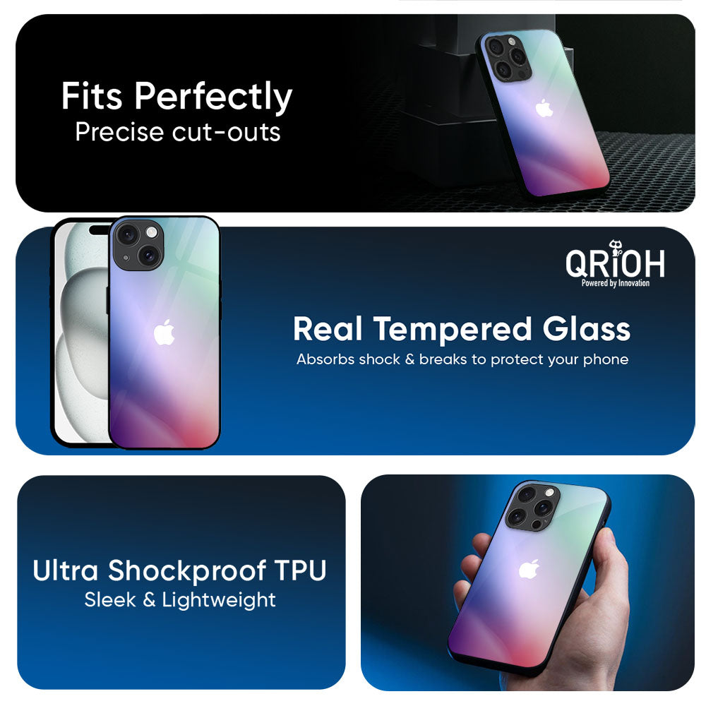 Abstract Holographic Glass Case for Apple iPhone 17e