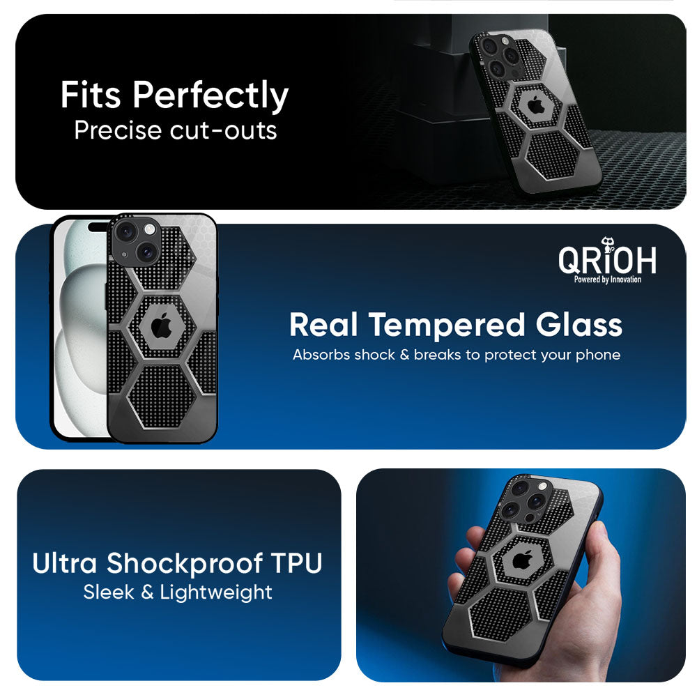 Hexagon Style Glass Case For Apple iPhone 17e