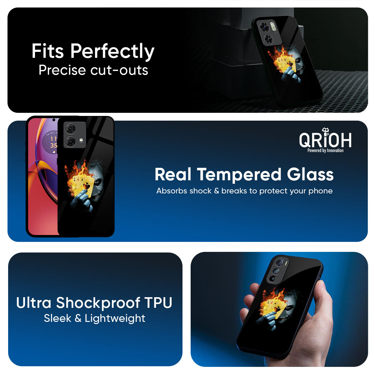 AAA Joker Glass Case for Motorola G75 5G