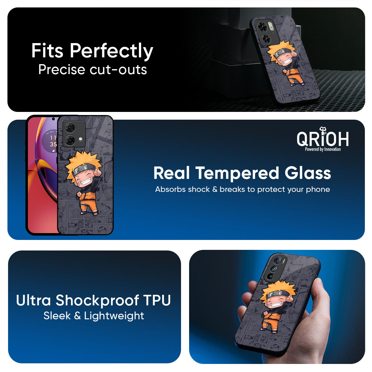Orange Chubby Glass Case for Motorola Edge 70 Pro 5G