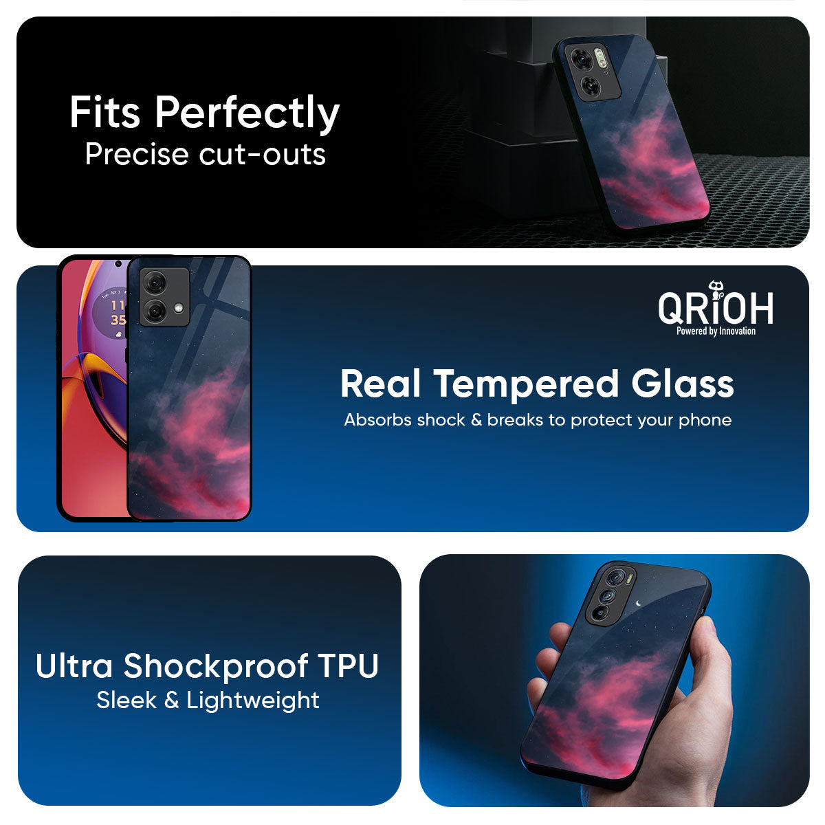 Moon Night Glass Case For Motorola Edge 70 5G