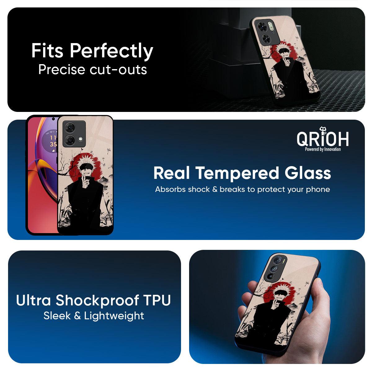 Manga Series Glass Case for Motorola Edge G67 Power