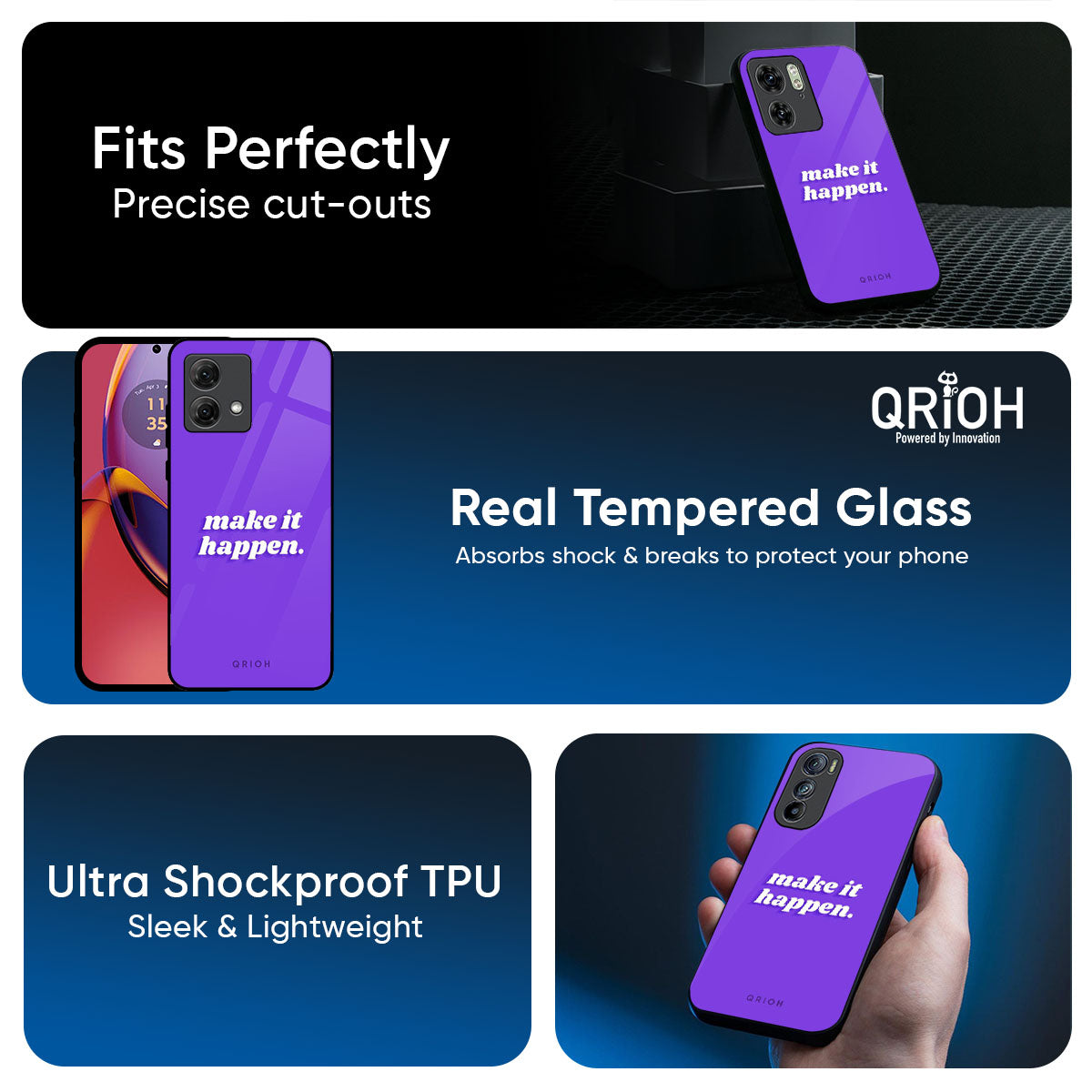 Make it Happen Glass Case for Motorola G75 5G