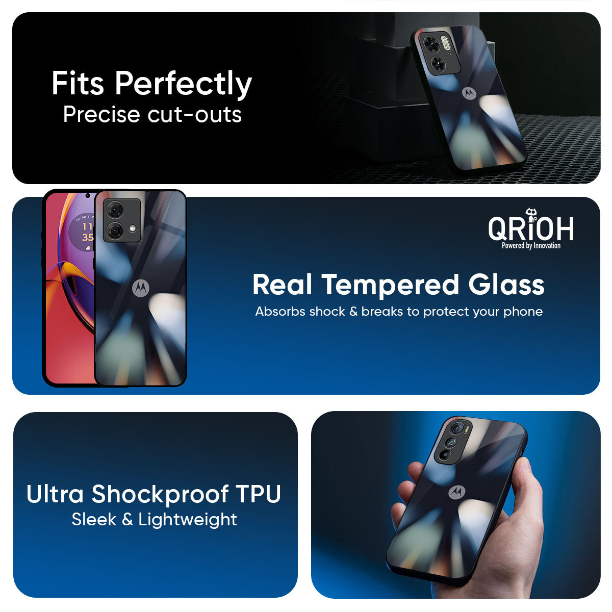 Colorful Illusion Glass Case for Motorola Edge 70 Fusion 5G