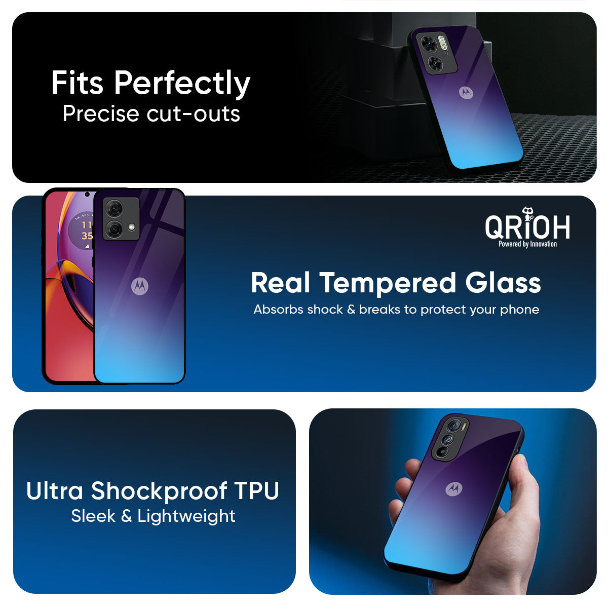 Dark Ocean Glass Case for Motorola G05