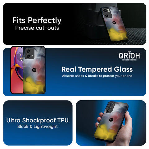 Colorful Smoke Glass Case for Motorola G75 5G