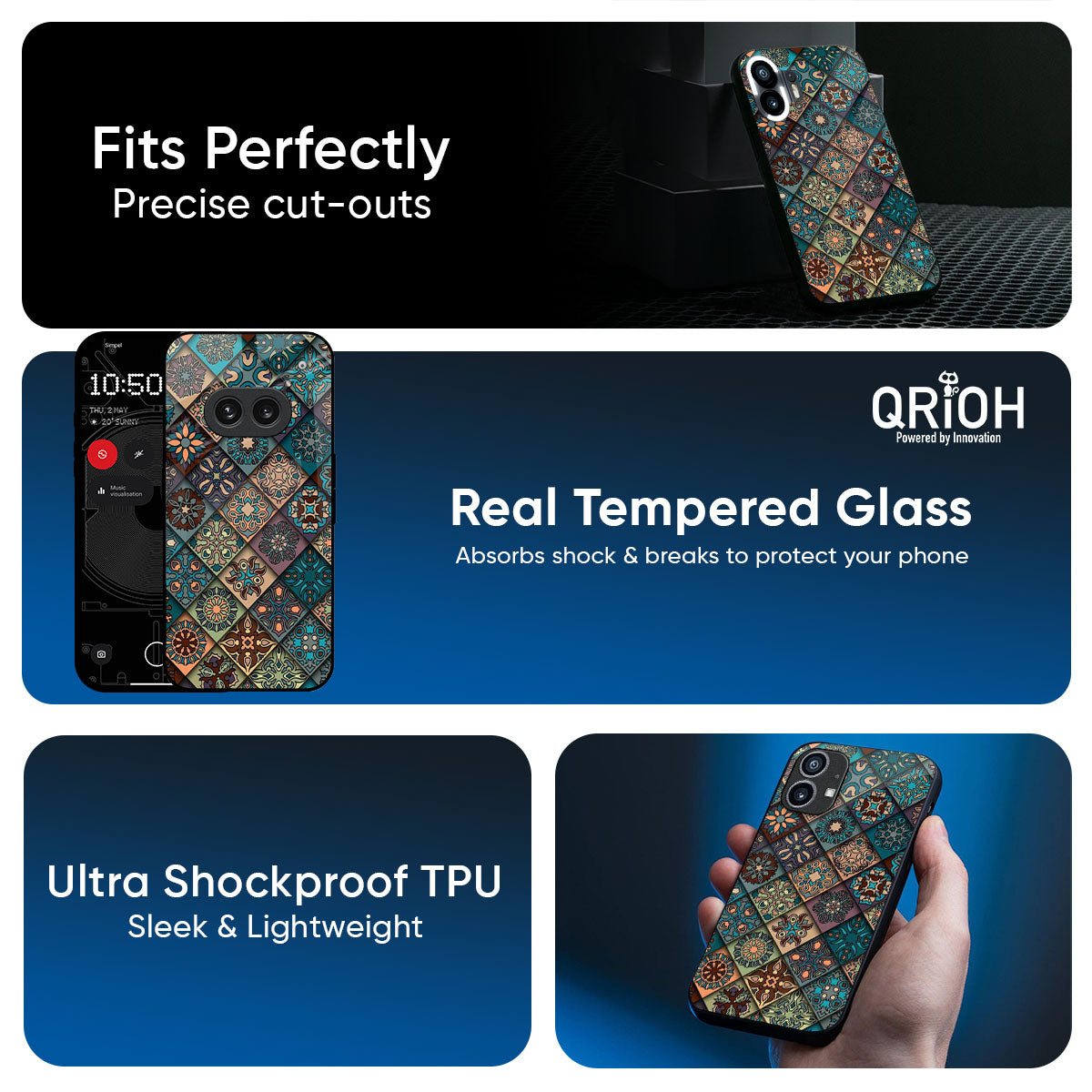 Retro Art Glass Case for Nothing Phone 3a Pro