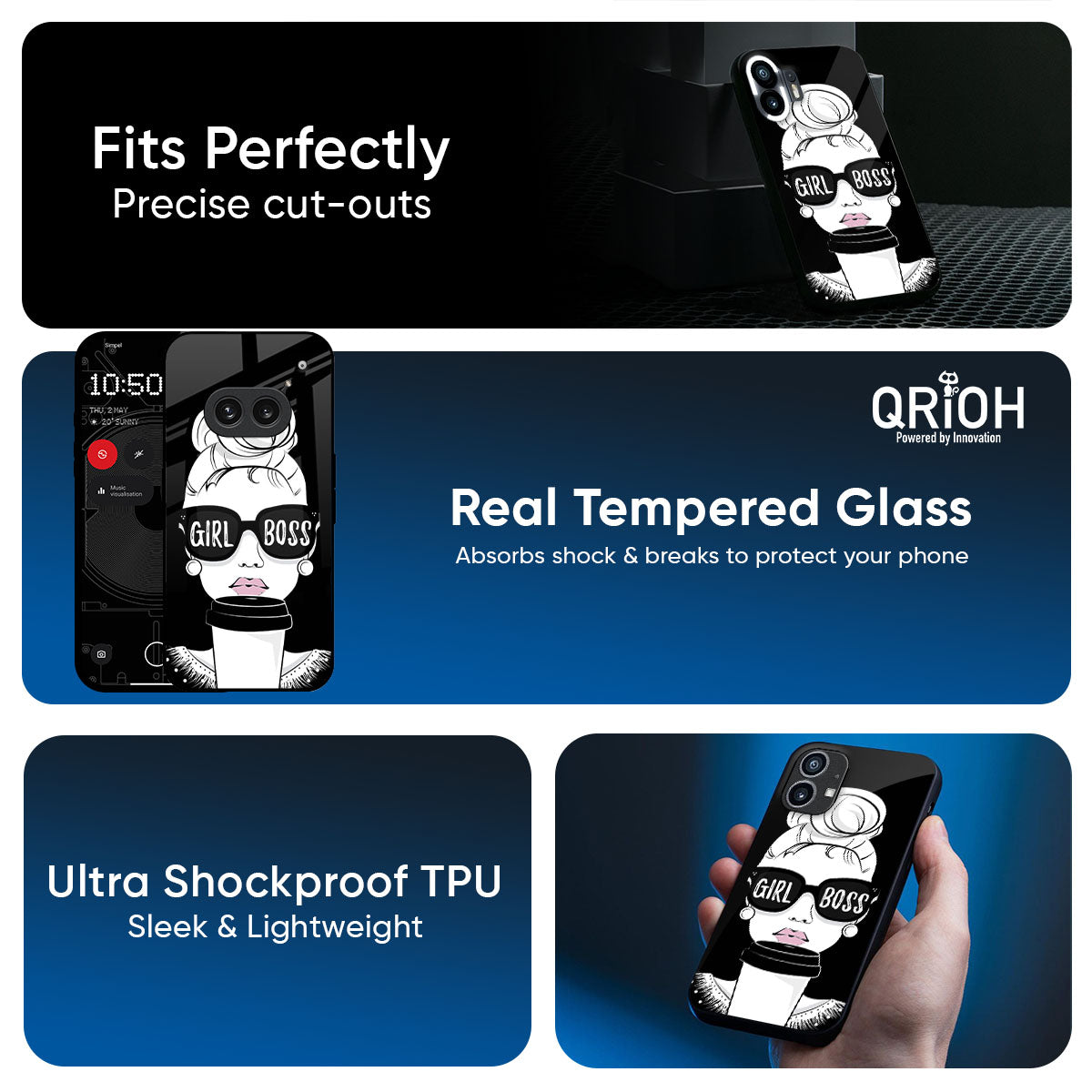 Girl Boss Glass Case For Nothing Phone 3a Pro