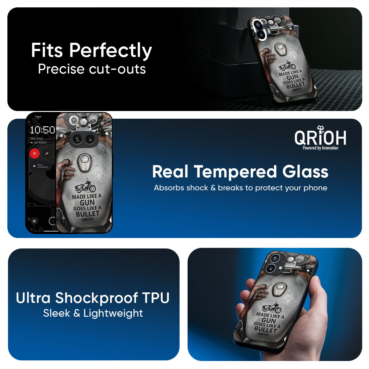 Royal Bike Glass Case for Nothing Phone 4a Pro 5G