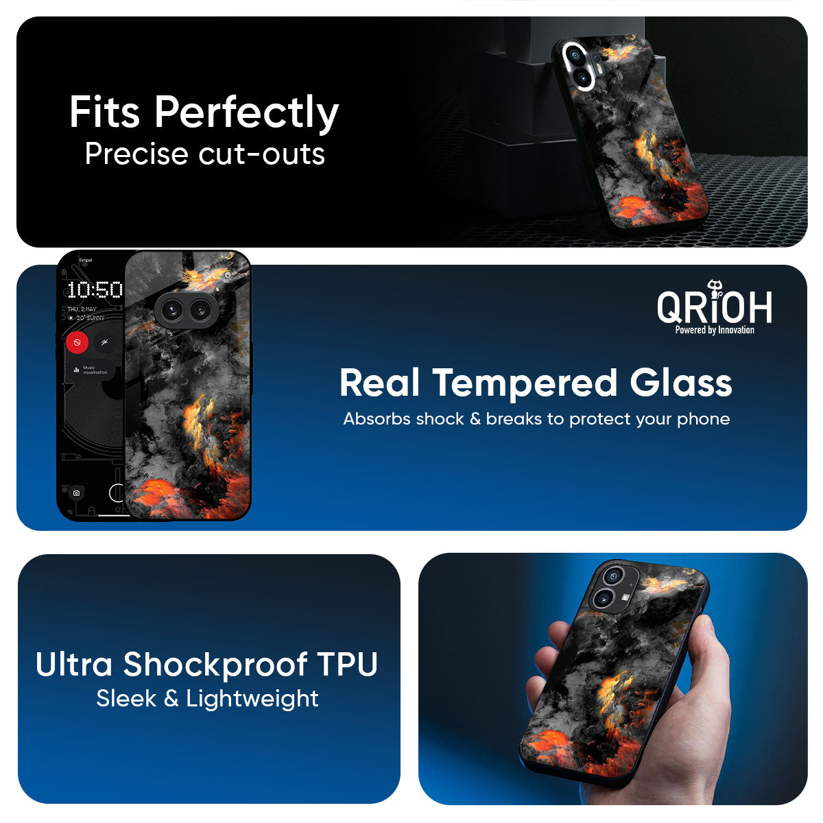 Lava Explode Glass Case for Nothing Phone 4a Pro 5G
