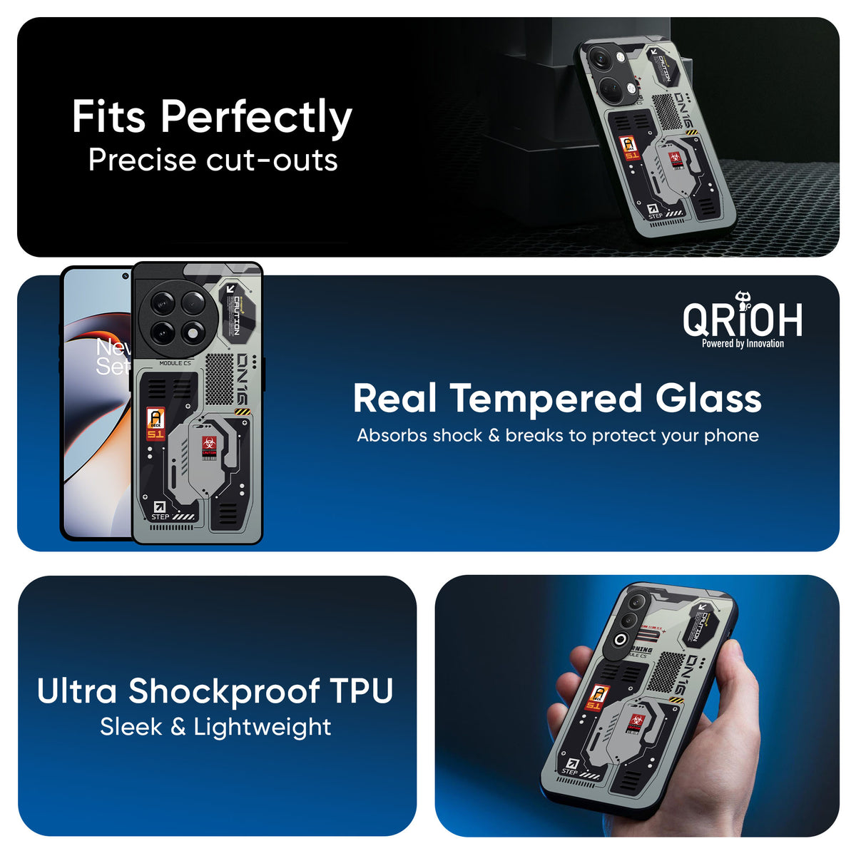 Techno Vibes Glass Case for OnePlus 15R 5G