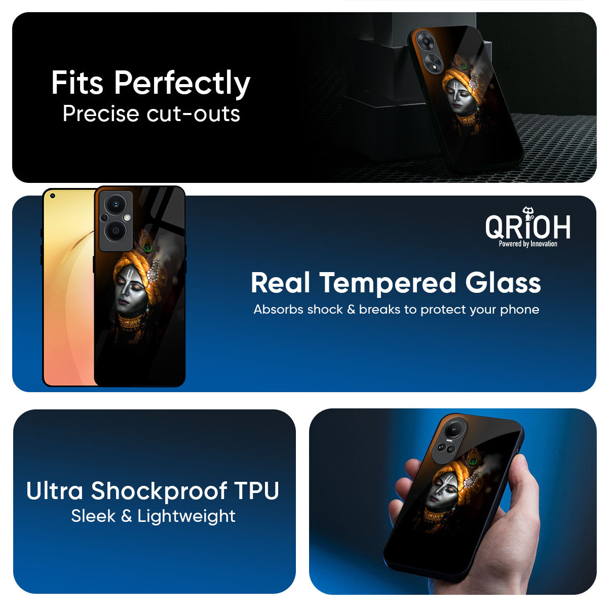 Ombre Krishna Glass Case for Oppo K13 Turbo Pro 5G
