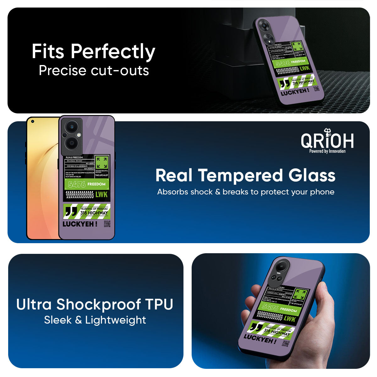 Run & Freedom Glass Case for Oppo K13 Turbo Pro 5G