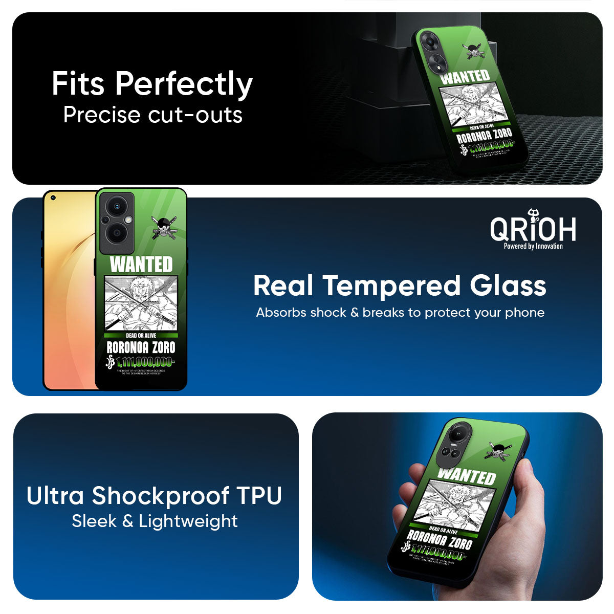 Zoro Wanted Glass Case for Oppo K13 Turbo Pro 5G