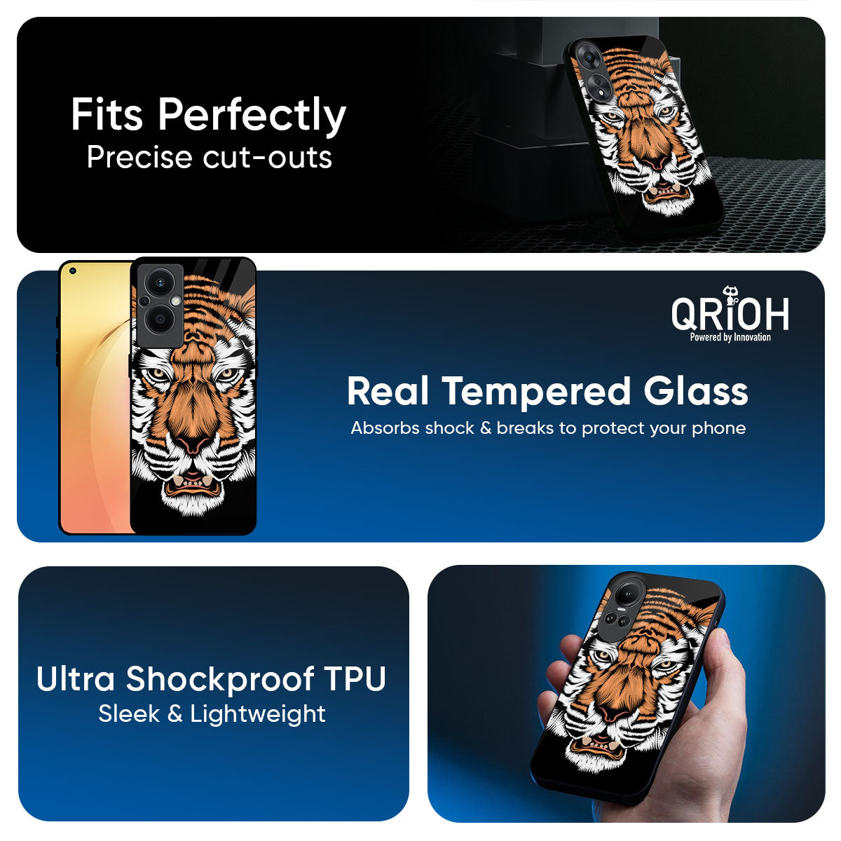 Angry Tiger Glass Case For Oppo K13 Turbo Pro 5G