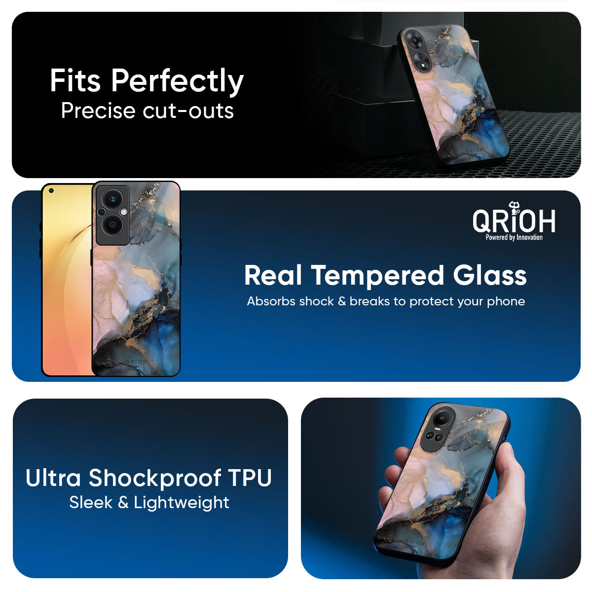 Marble Ink Abstract Glass Case for Oppo K13 Turbo Pro 5G
