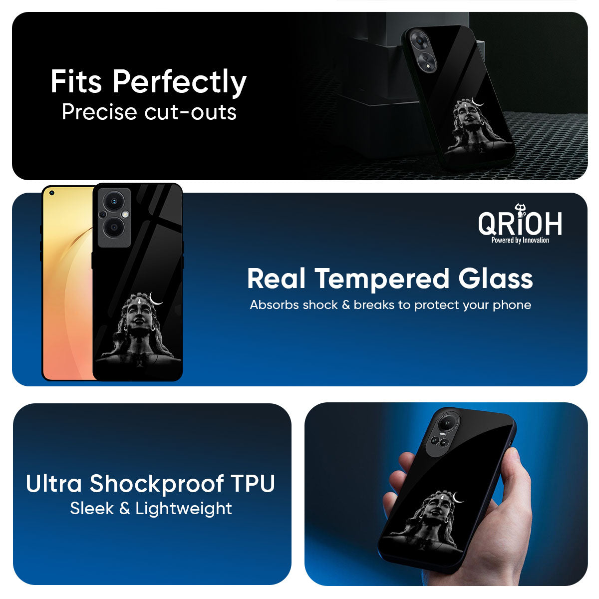Adiyogi Glass Case for Oppo Reno15 Pro 5G