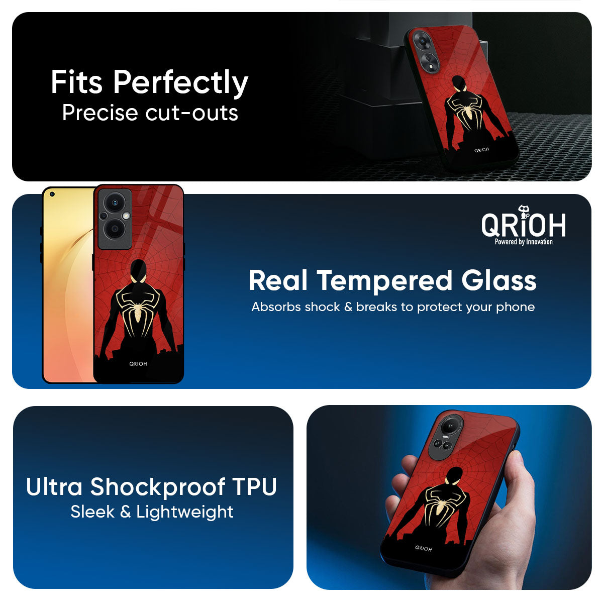 Mighty Superhero Glass Case For Oppo Reno14 5G