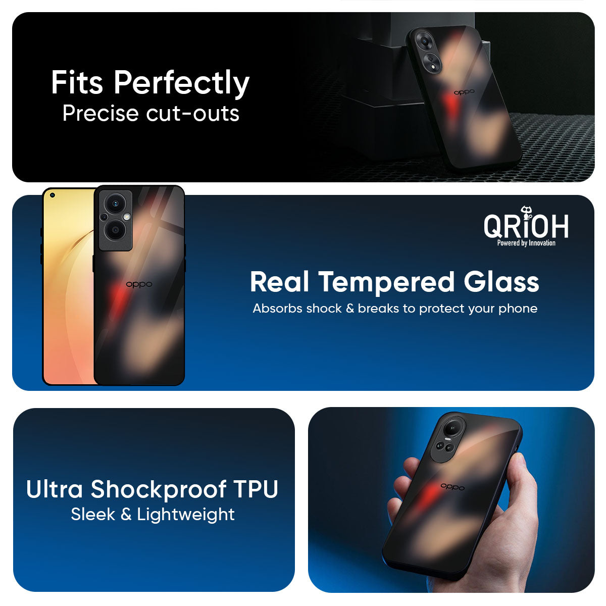 Dark Gradient Glass Case for Oppo K13 Turbo Pro 5G