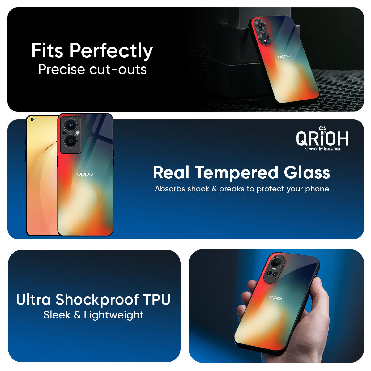 Tri Light Glass Case for Oppo K13 Turbo Pro 5G